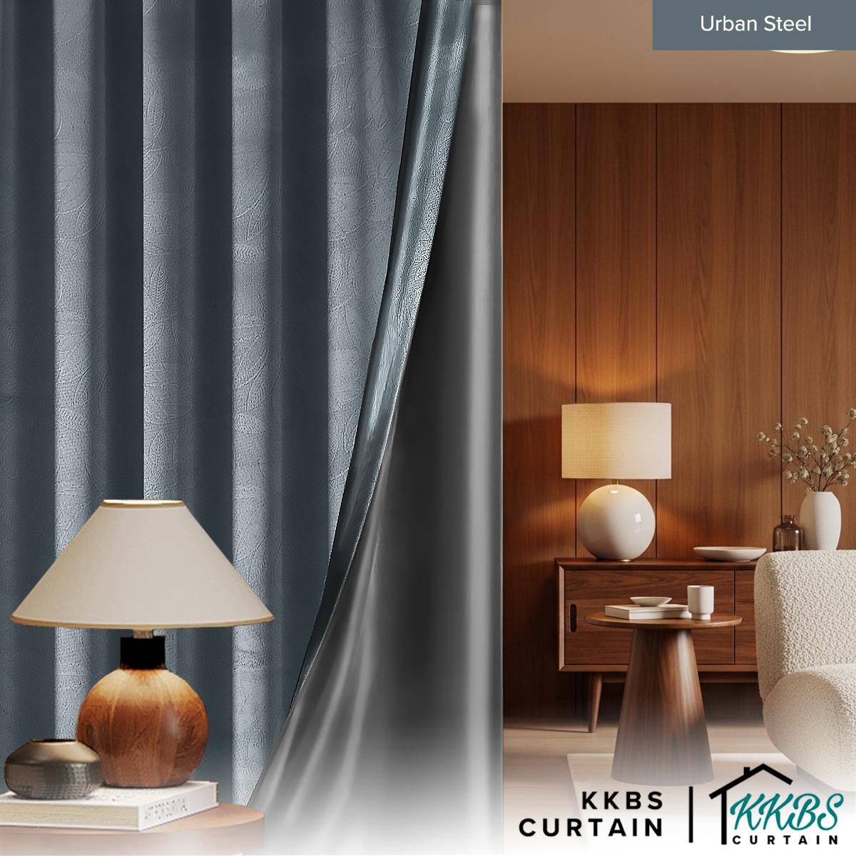 Miranda 90-98% Blackout Curtain Ready Made Hook & Eyelet - Extra Width