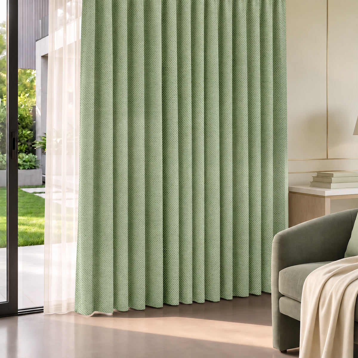 Mirelli 95%-99% + Blackout Ready Made Curtain Hook & Eyelet - Standard Width