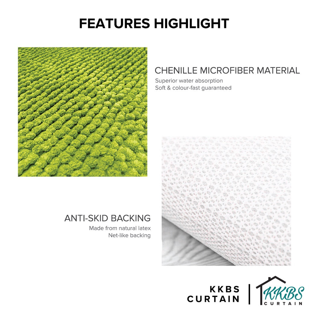 Chenille Microfiber Floor Mat Door Mat Short Hair