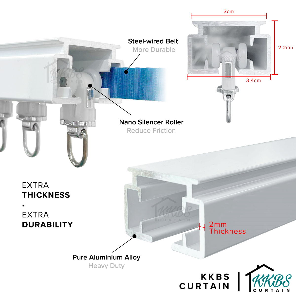 Smartony Motorised Curtain Track Wi-Fi / ZigBee Complete Set