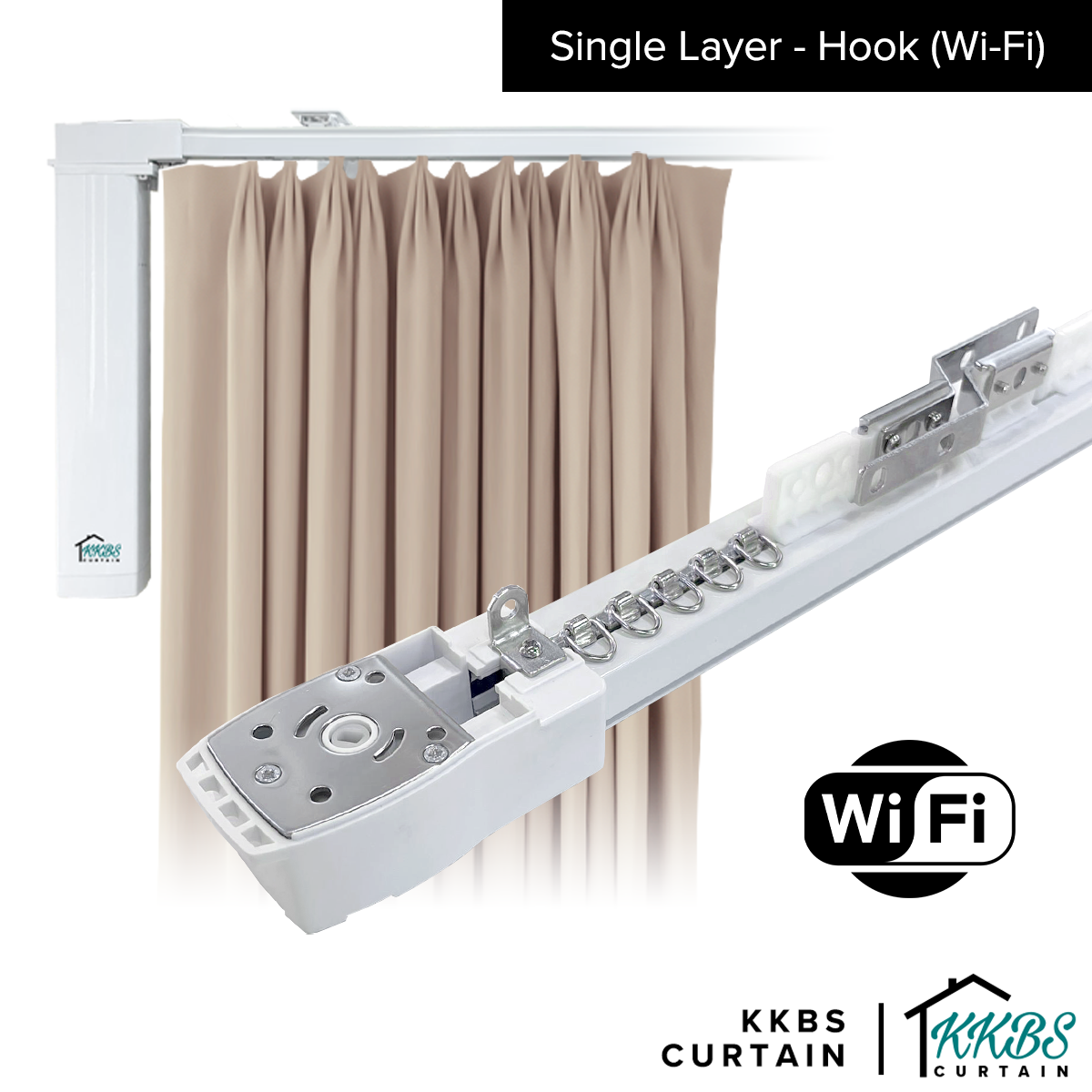 Smartony Motorised Curtain Track Wi-Fi / ZigBee Complete Set