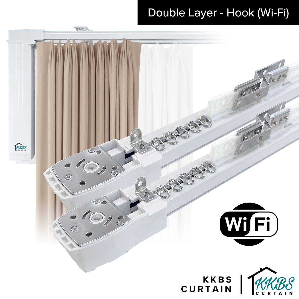 Smartony Motorised Curtain Track Wi-Fi / ZigBee Complete Set
