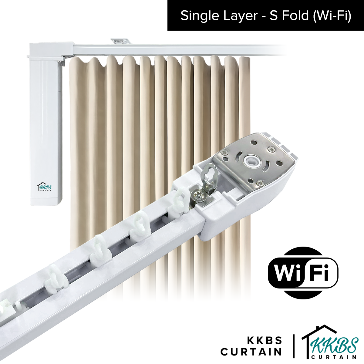 Smartony Motorised Curtain Track Wi-Fi / ZigBee Complete Set