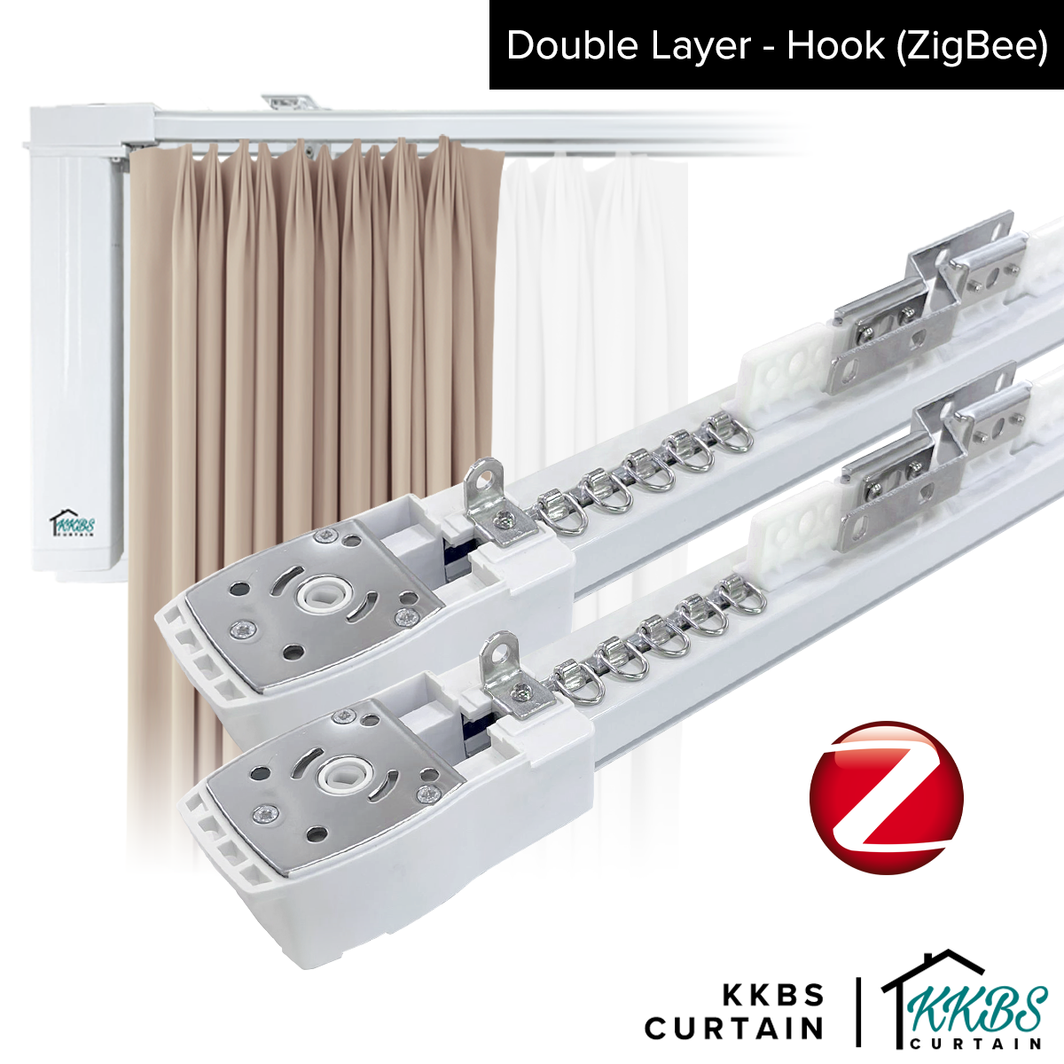Smartony Motorised Curtain Track Wi-Fi / ZigBee Complete Set