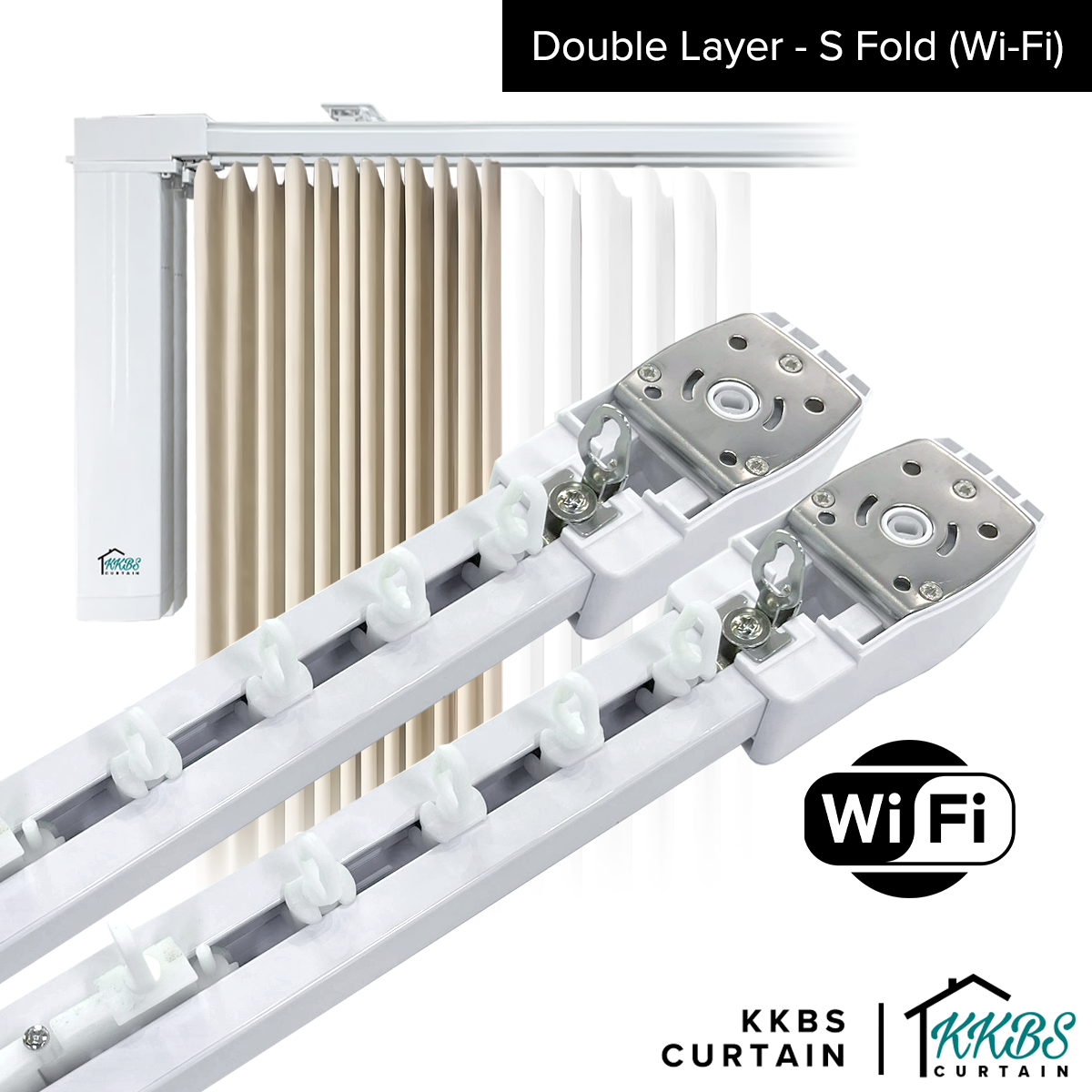 Smartony Motorised Curtain Track Wi-Fi / ZigBee Complete Set
