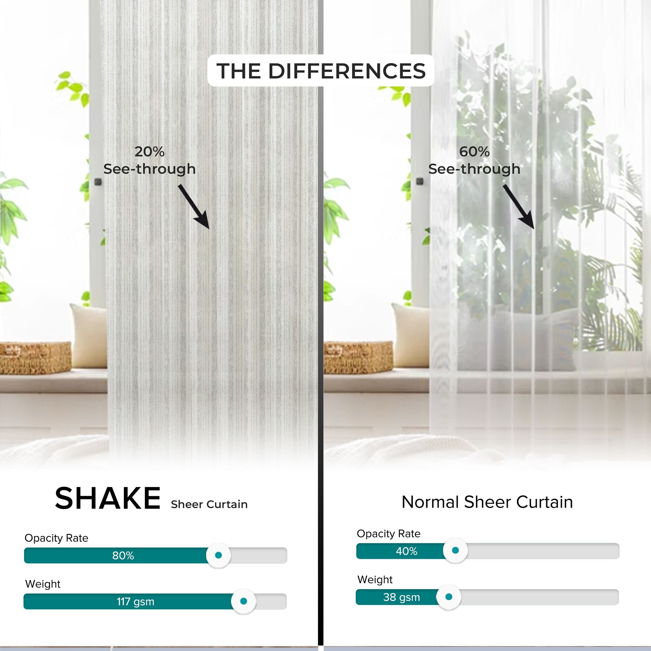 Shake Sheer Curtain Custom Made