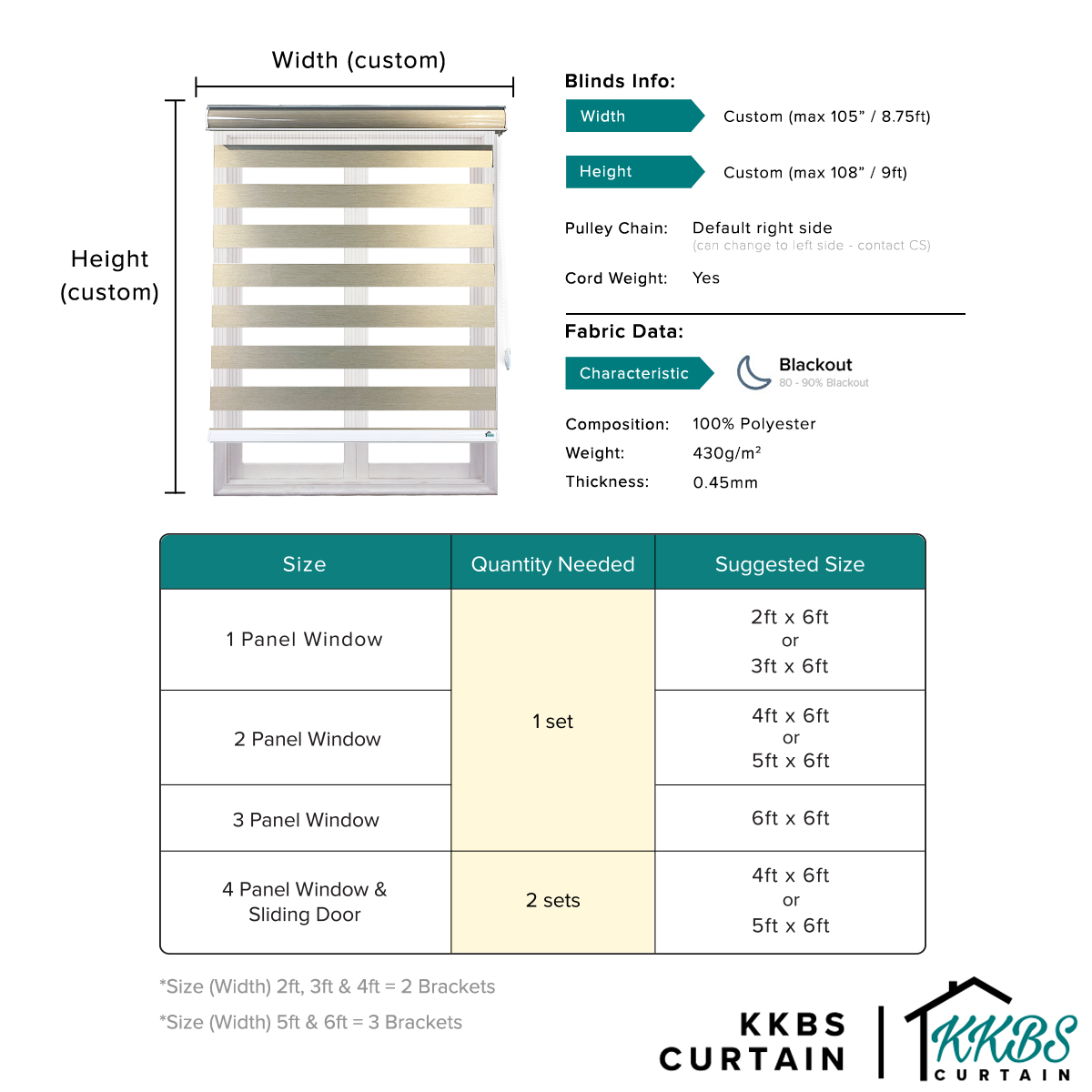 Fidelio Blackout Zebra Blinds Custom Made