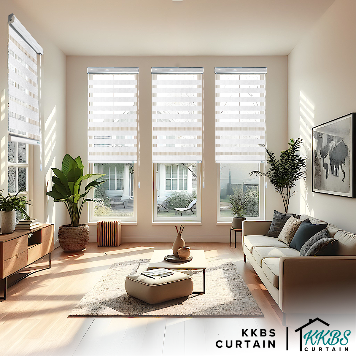 Santino 100% Blackout Zebra Blinds Custom Made