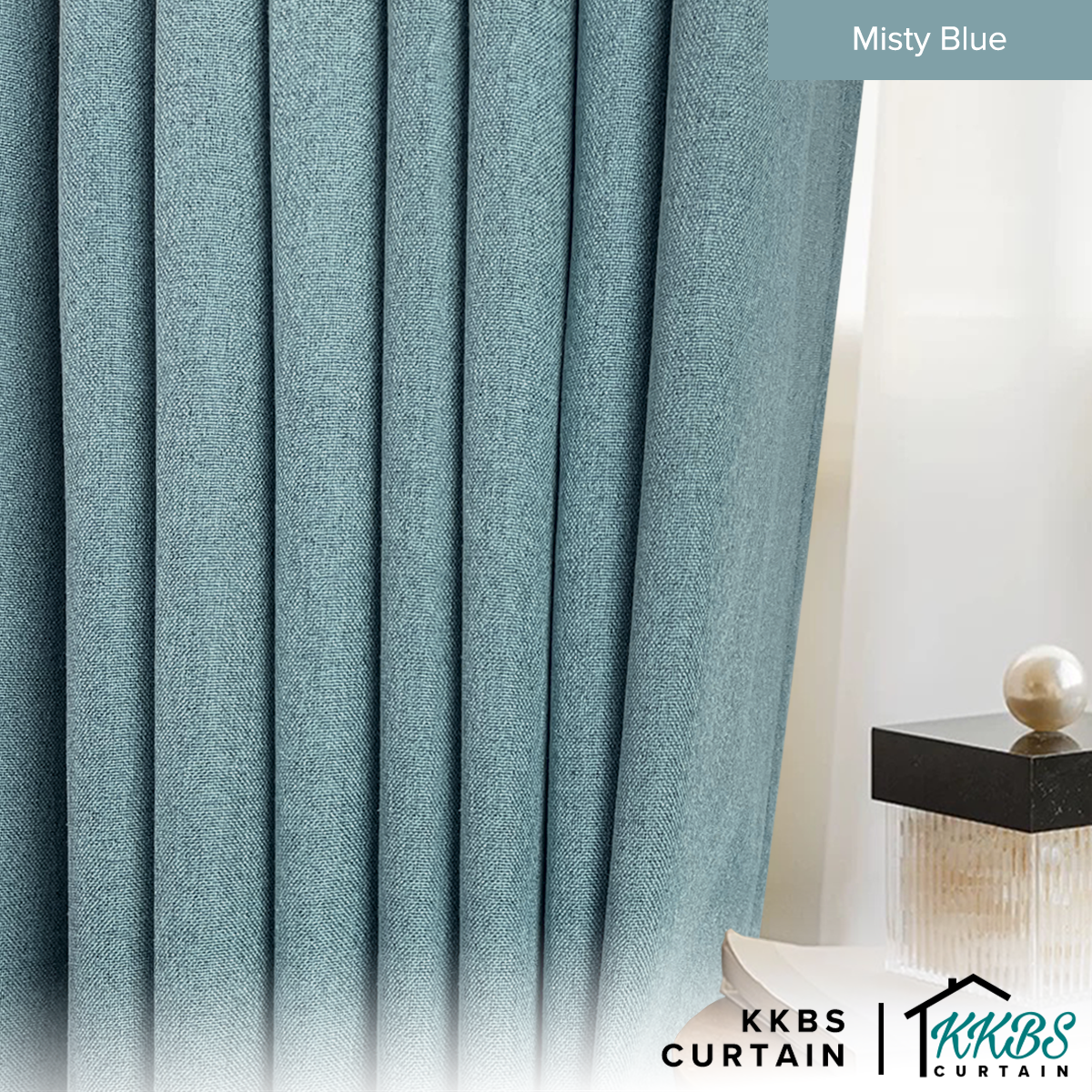 Mizuka 100% Blackout Curtain Ready Made Standard Width