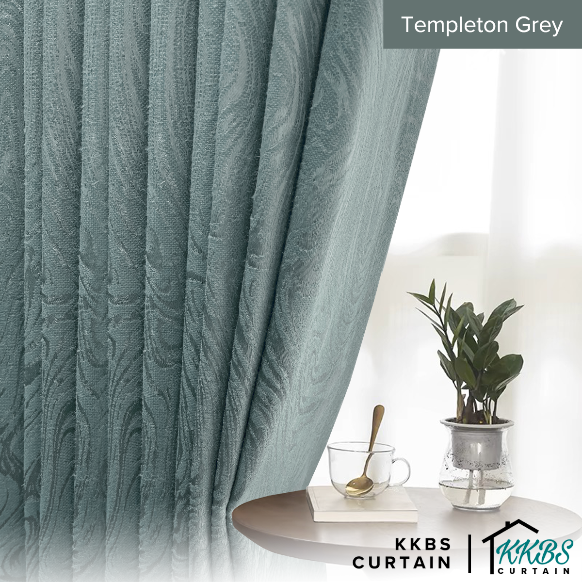 Neluna Semi Blackout Curtain Ready Made Standard Width