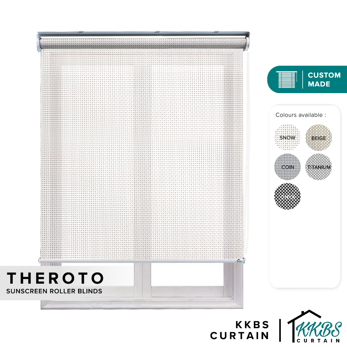 Theroto Sunscreen Roller Blinds Custom Made