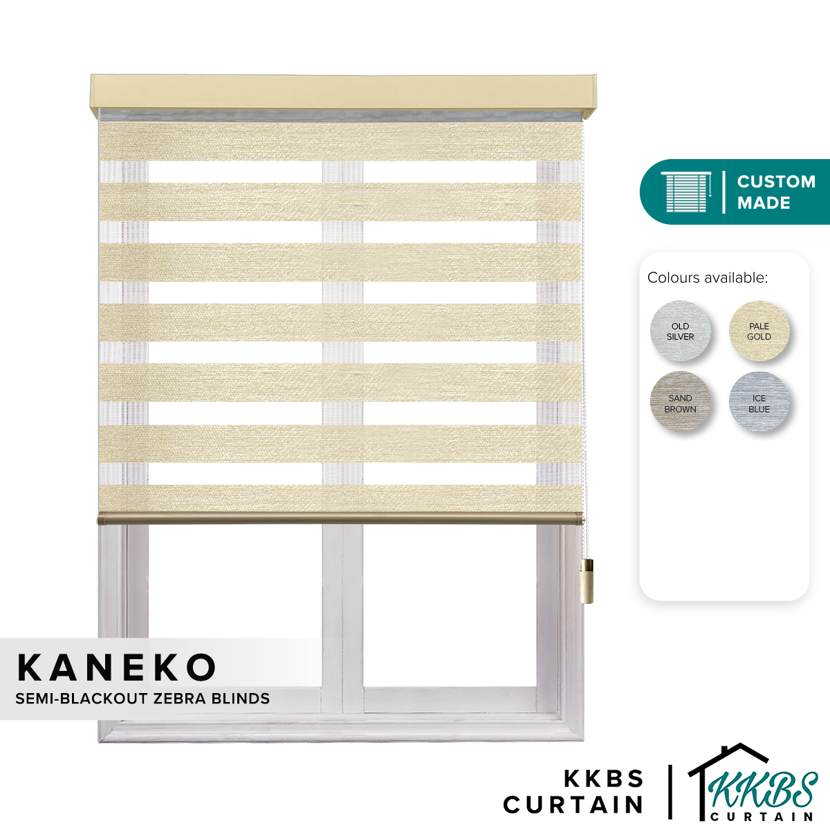 Kaneko Semi Blackout Zebra Blinds Custom Made