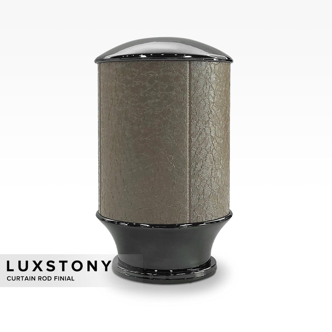 Luxstony Curtain Rod Finial / End Cap Khaki Brown
