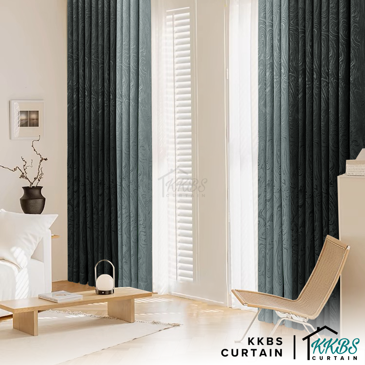 Neluna Semi Blackout Curtain Ready Made Extra Width