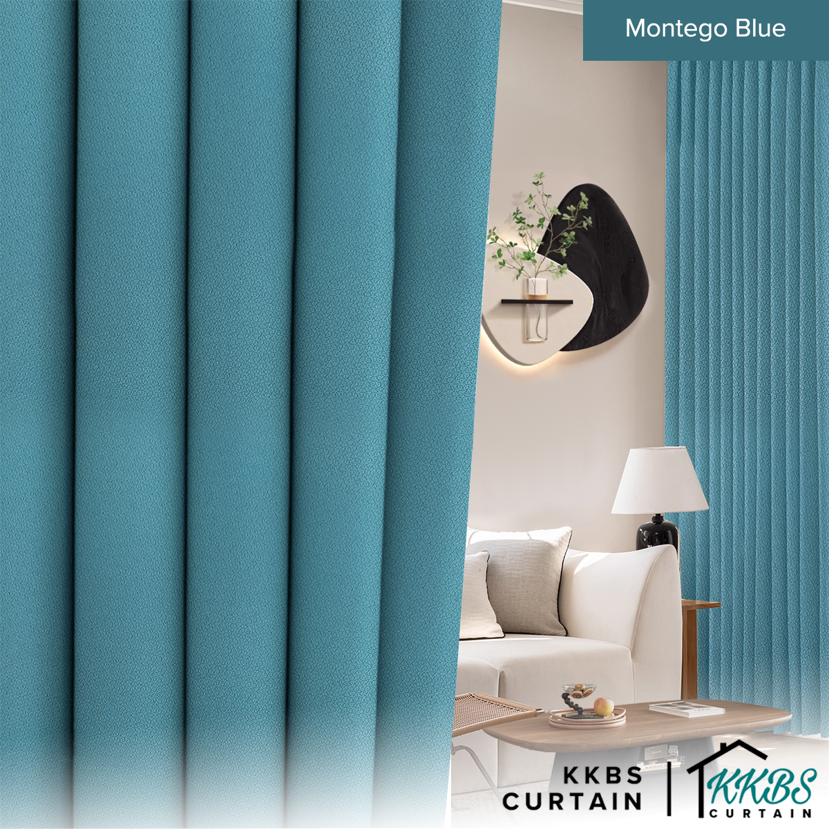 Morina 85-95% Blackout Curtain Ready Made Standard Width