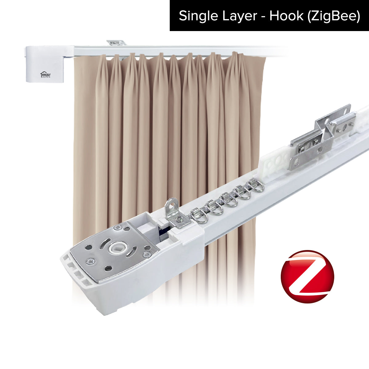 Smartony Motorised Curtain Track Wi-Fi / ZigBee Complete Set