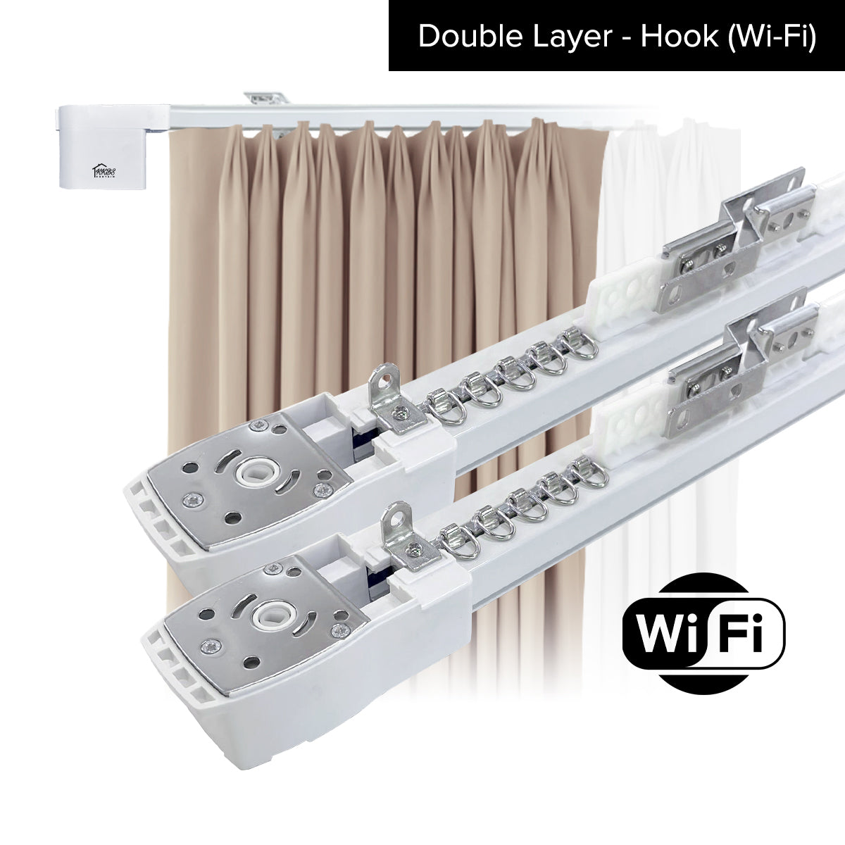 Smartony Motorised Curtain Track Wi-Fi / ZigBee Complete Set