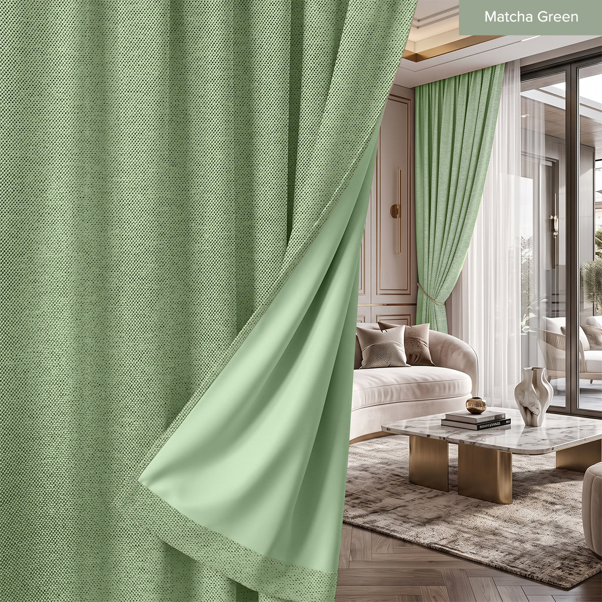 Mirelli 95%-99% + Blackout Ready Made Curtain Hook & Eyelet - Standard Width