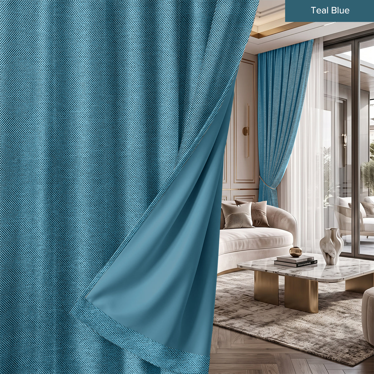 Mirelli 95%-99% + Blackout Ready Made Curtain Hook & Eyelet - Standard Width