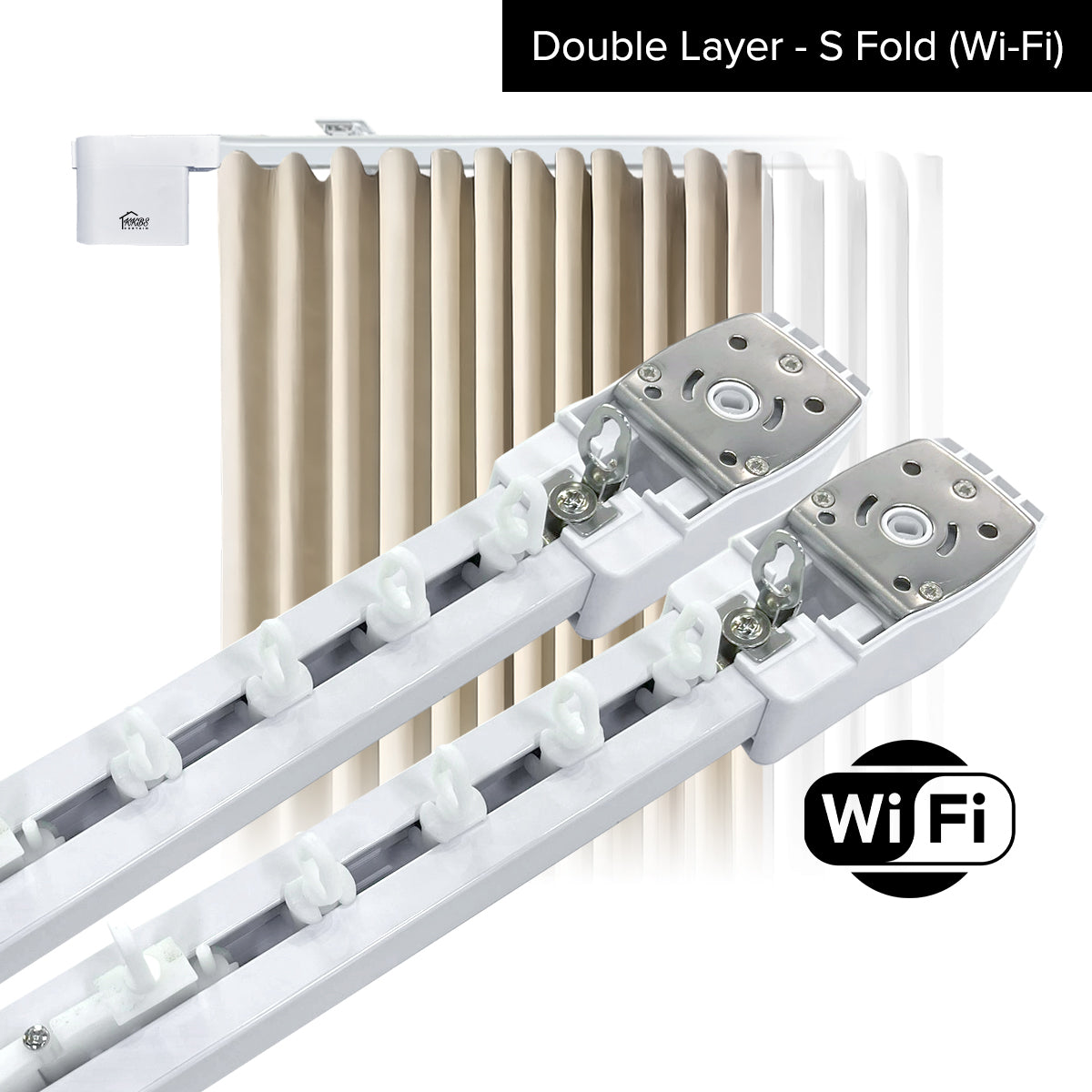 Smartony Motorised Curtain Track Wi-Fi / ZigBee Complete Set