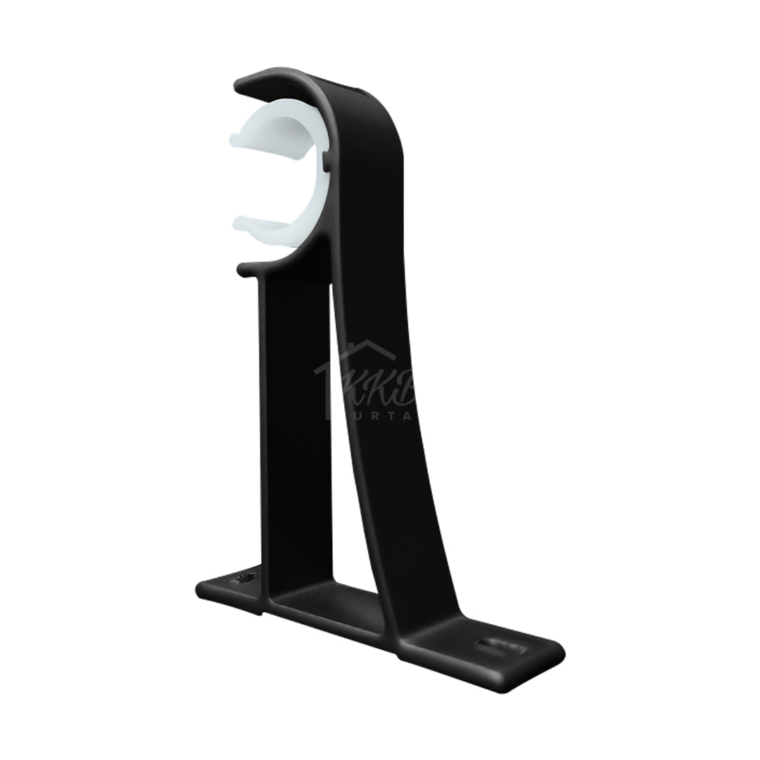 Morandy Curtain Rod Single Bracket Obsidian Black Colour