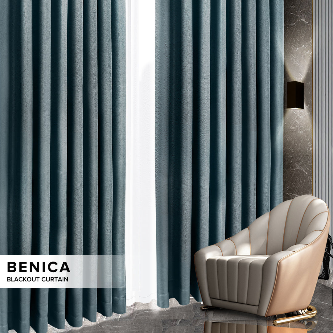 Benica 100% Blackout Curtain Ready Made