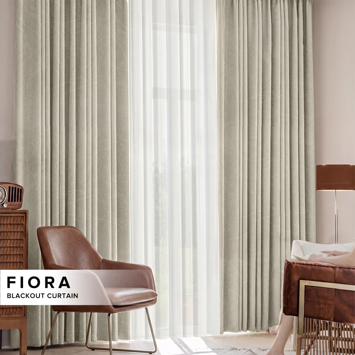 Fiora 98-99.9% Blackout Curtain Ready Made - Standard Width