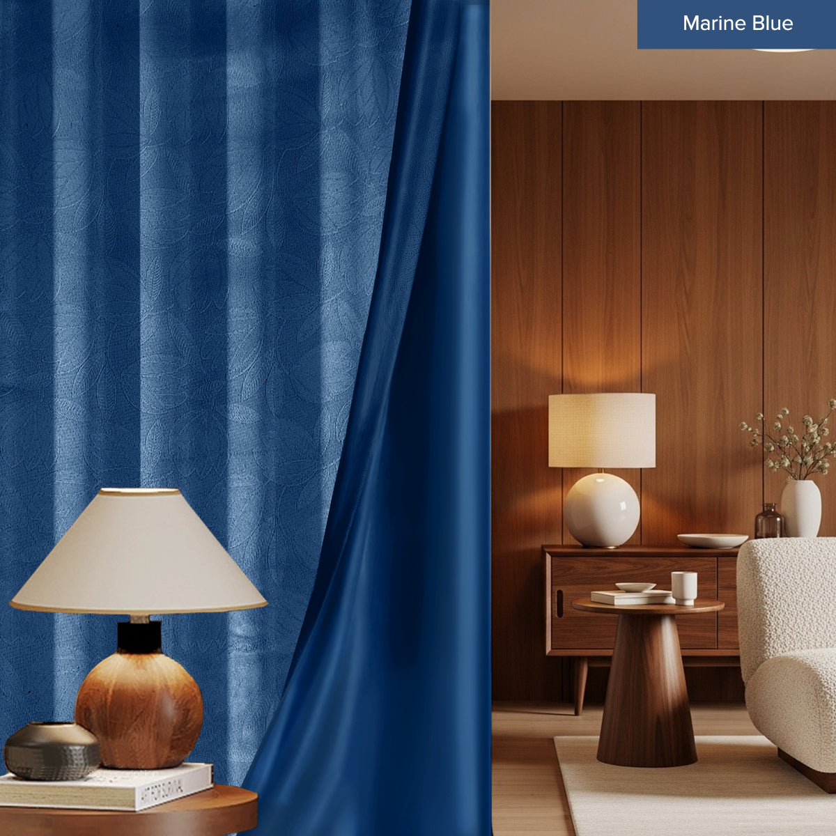 Miranda 90-98% Blackout Curtain Ready Made - Standard Width