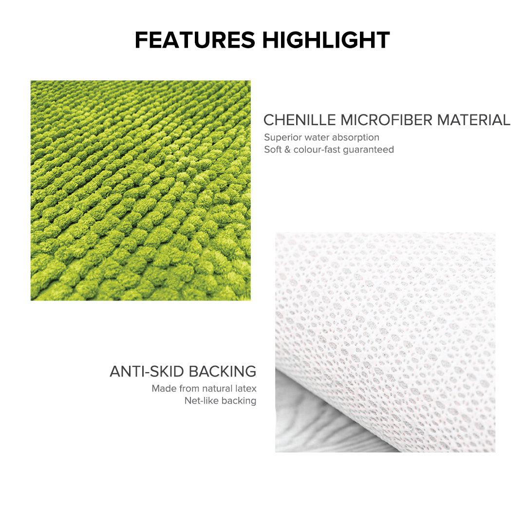 Chenille Microfiber Short Hair Floor Mat / Door Mat