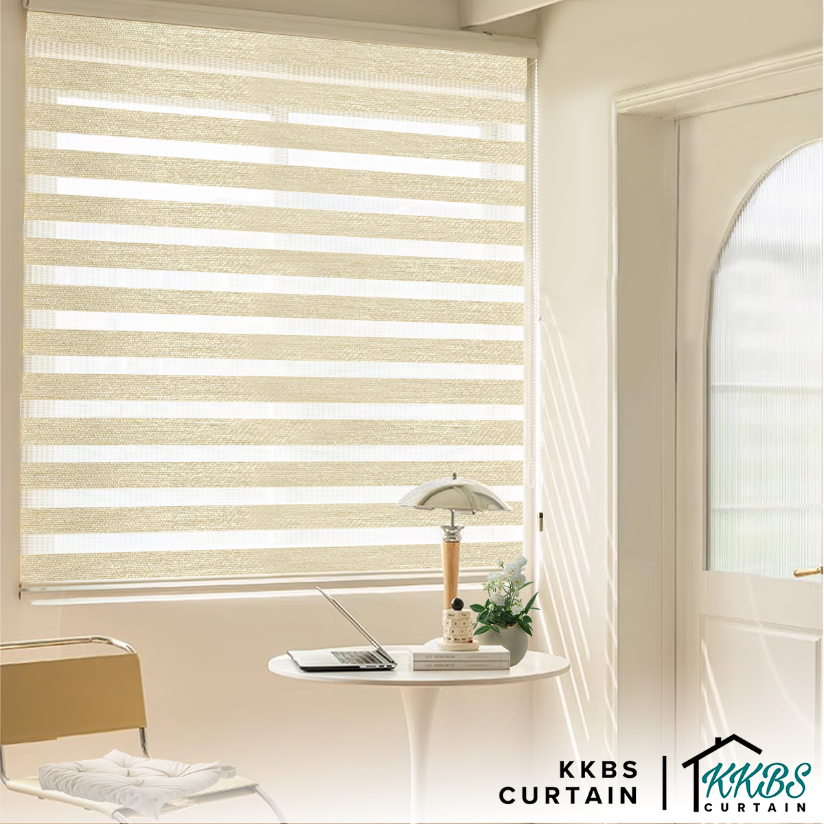 Kaneko Semi Blackout Zebra Blinds Custom Made