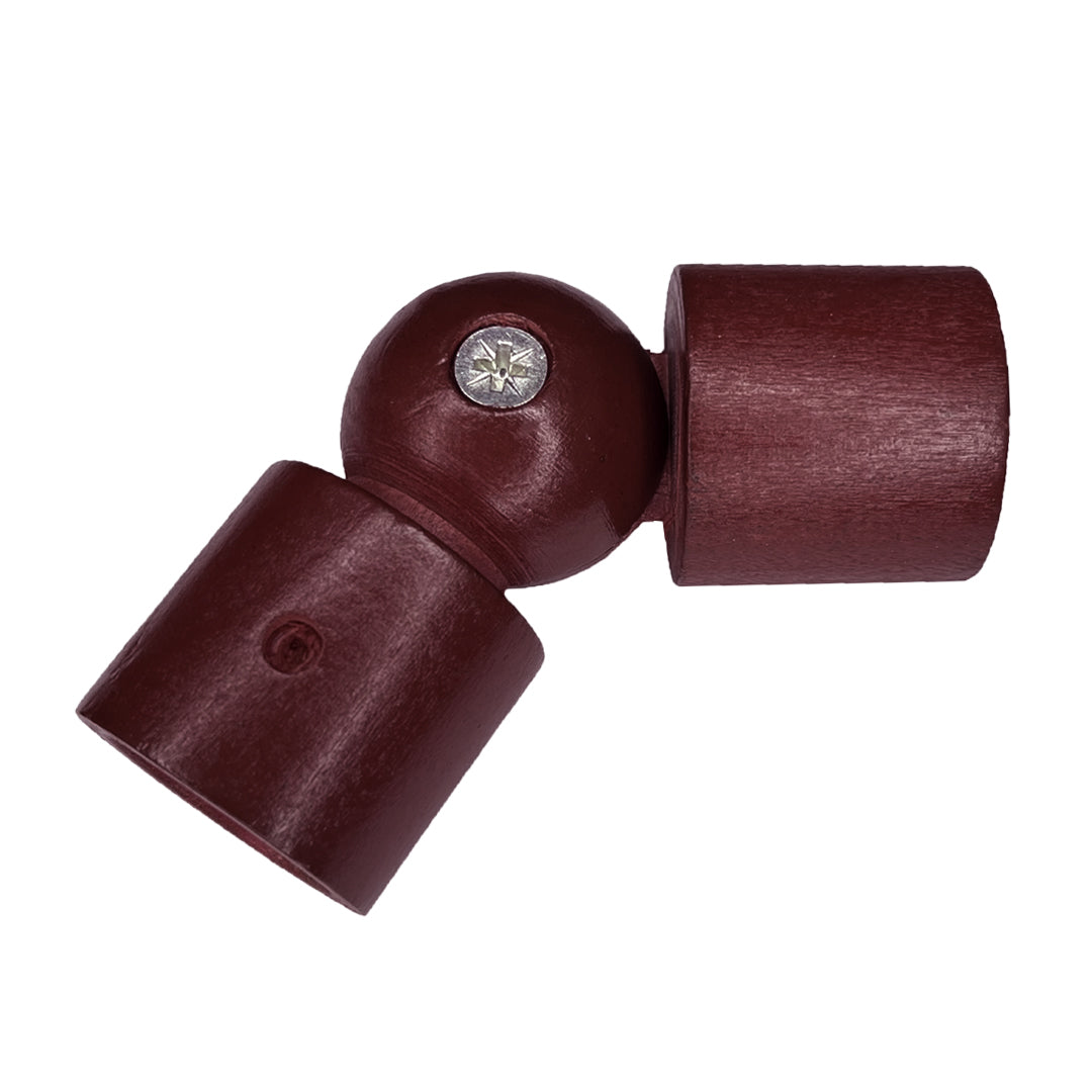 Cassedy Wooden Curtain Rod L-Shape Connector - Dark Merlot