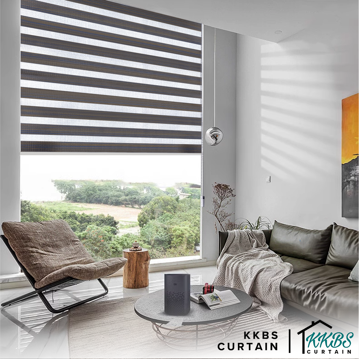 Felicio Semi Blackout Zebra Blinds Custom Made