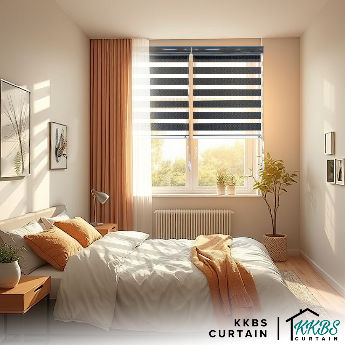 Santino 100% Blackout Zebra Blinds Custom Made