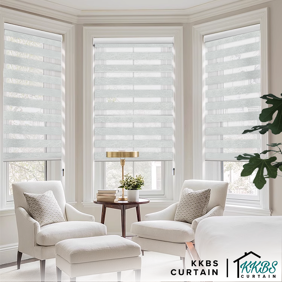 Kaneko Semi Blackout Zebra Blinds Custom Made