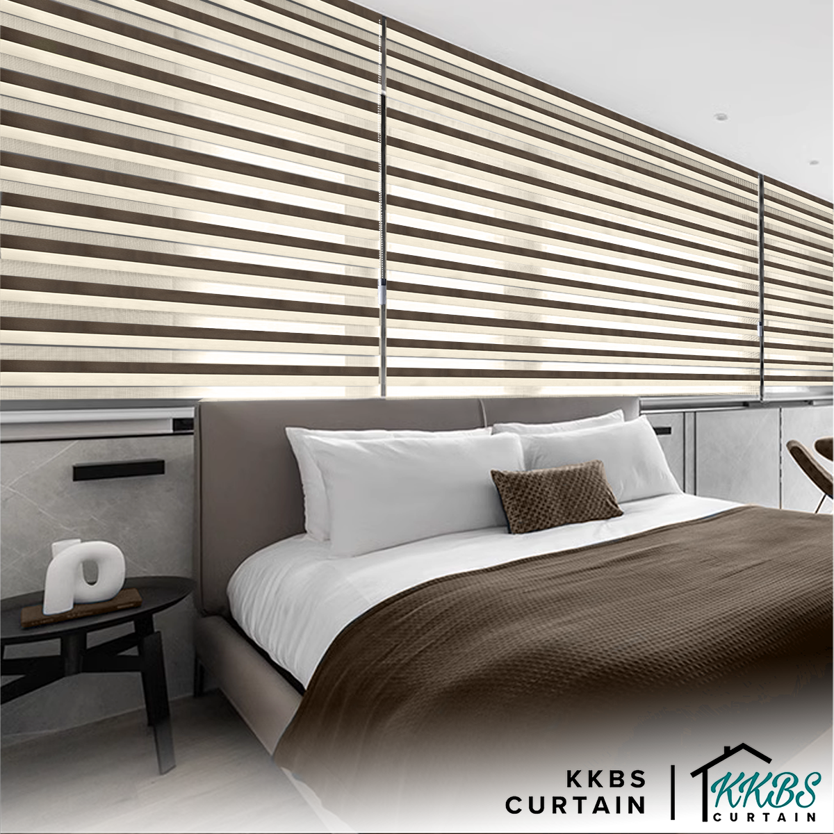 Perido Semi Blackout Zebra Blinds Custom Made