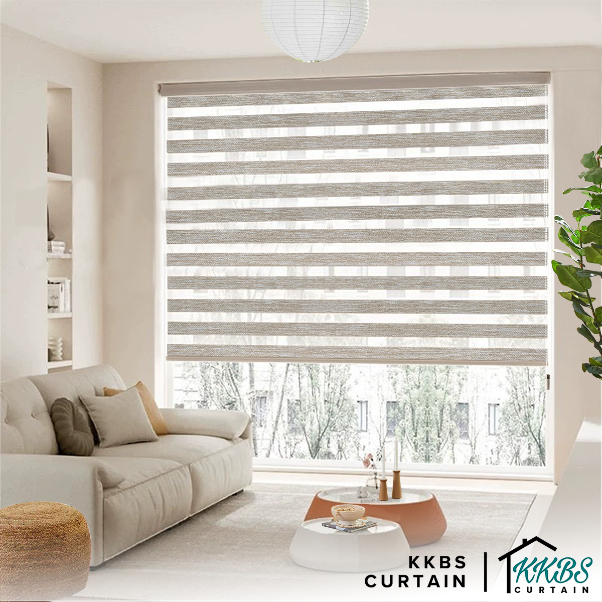 Kaneko Semi Blackout Zebra Blinds Custom Made