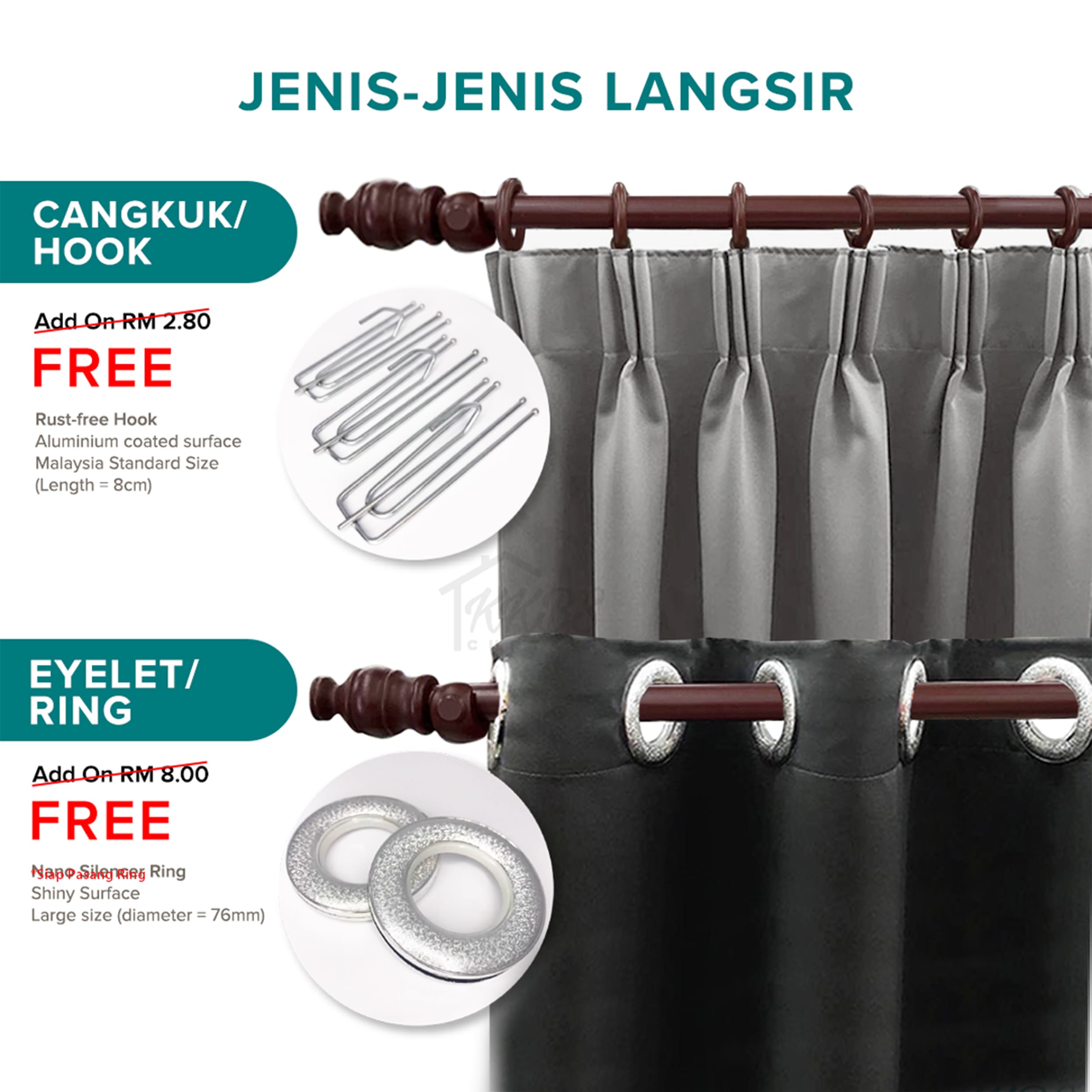 Jorica 85-95% Blackout Curtain Ready Made - Extra Width