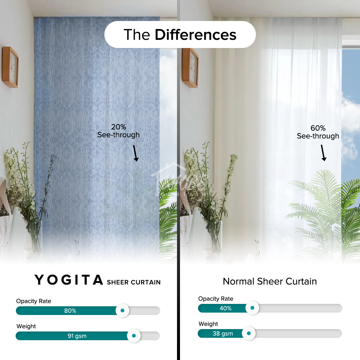 Yogita Sheer Curtain Custom Made