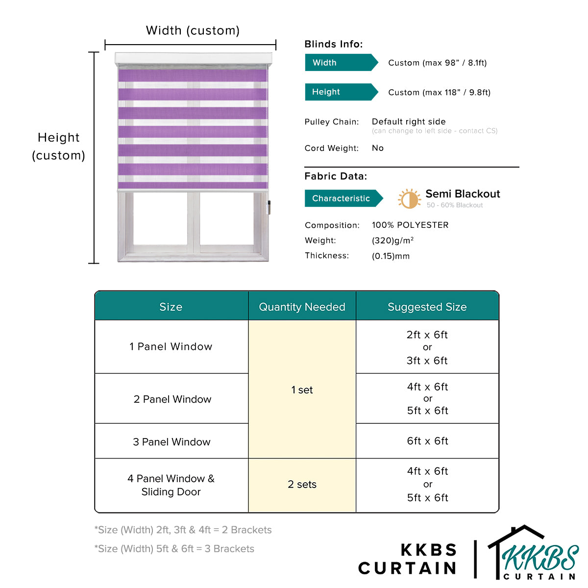 Kimiko Semi Blackout Zebra Blinds Custom Made