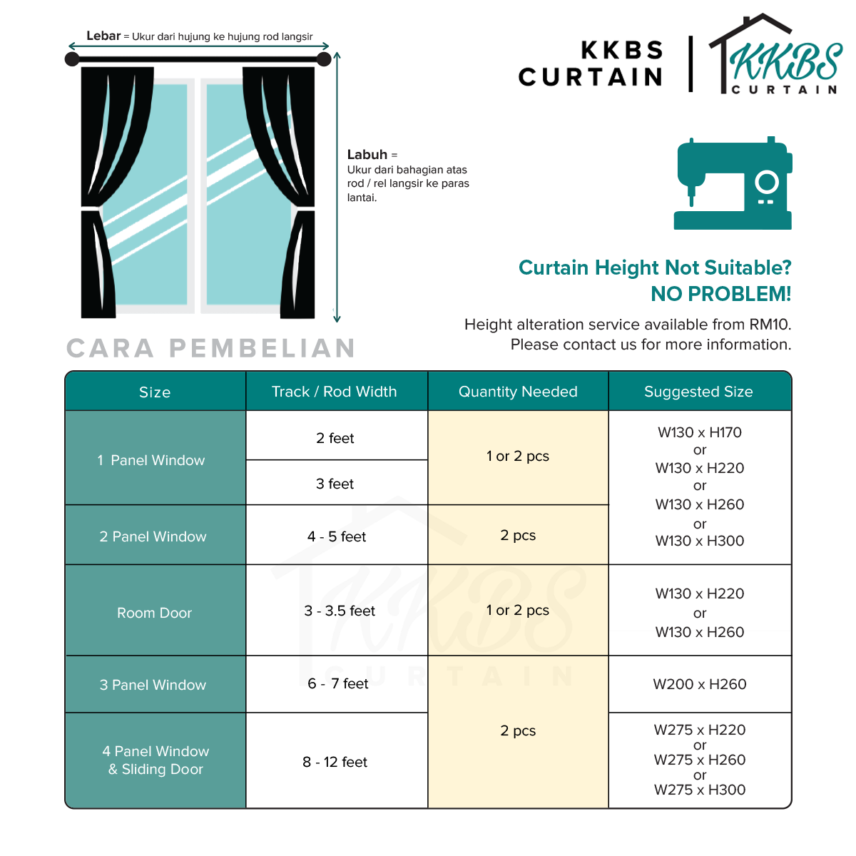 Mizuka 100% Blackout Curtain Ready Made Extra Width