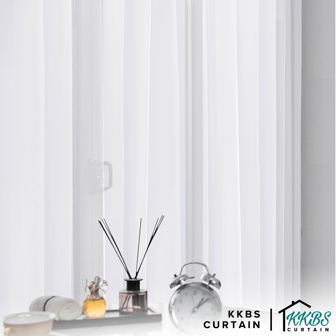 Bianca Sheer Curtain Custom Made French Pleat/Ring/S Fold - KKBS CURTAIN