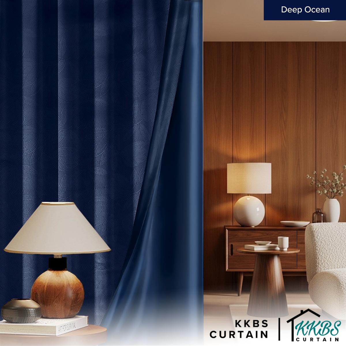 Miranda 90-98% Blackout Curtain Ready Made Hook & Eyelet - Std Width
