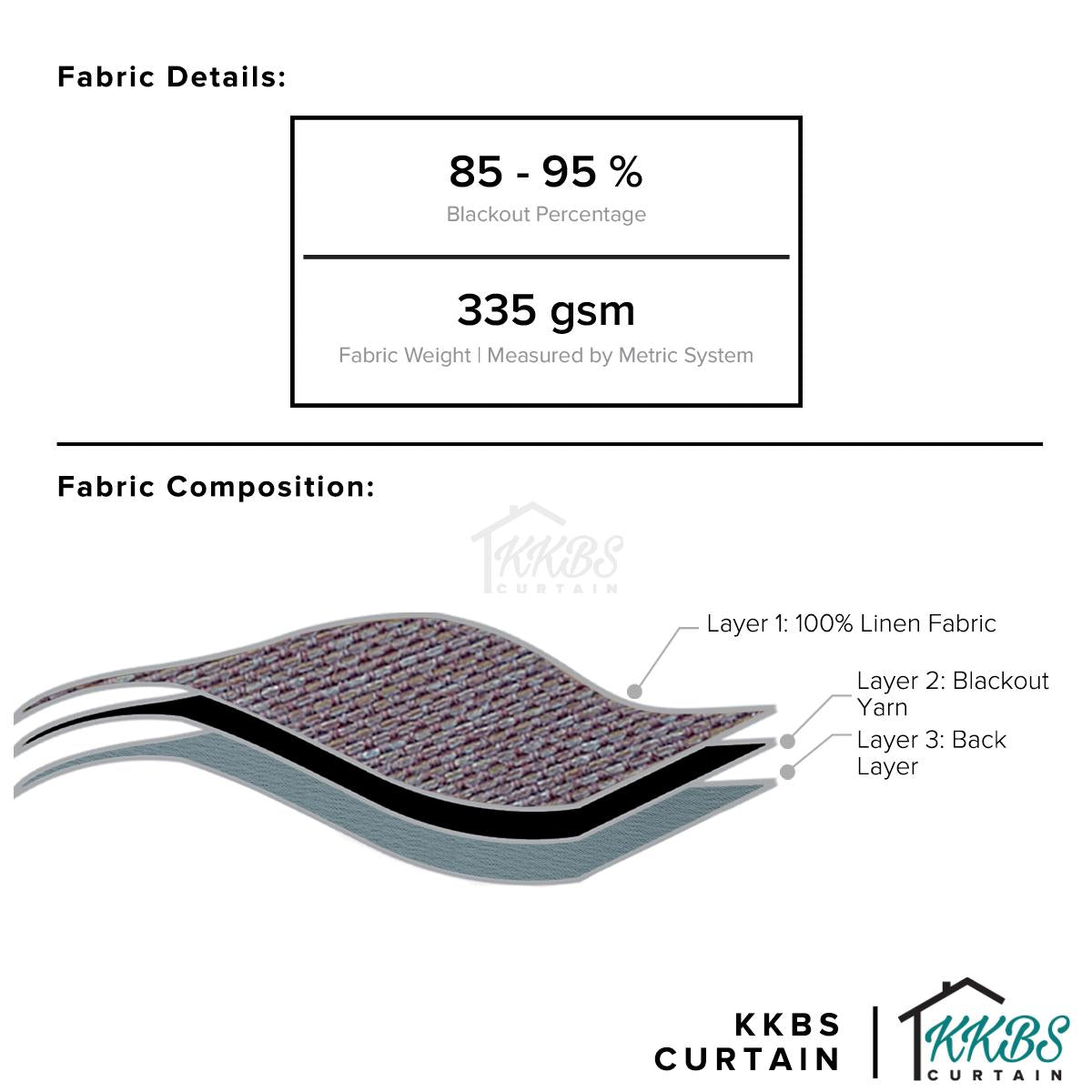 Takumi 95%+ Blackout Ready Made Curtain Hook & Eyelet Standard Width
