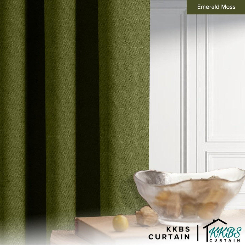Melina 90-98% Blackout Curtain Ready Made Hook & Eyelet - Std Width
