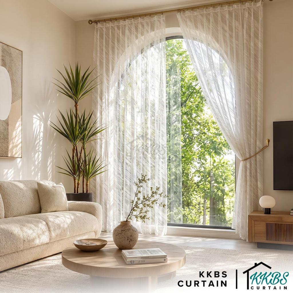Lumina Sheer Curtain / Net Curtain Ready Made French Pleat Hook & Ring Eyelet