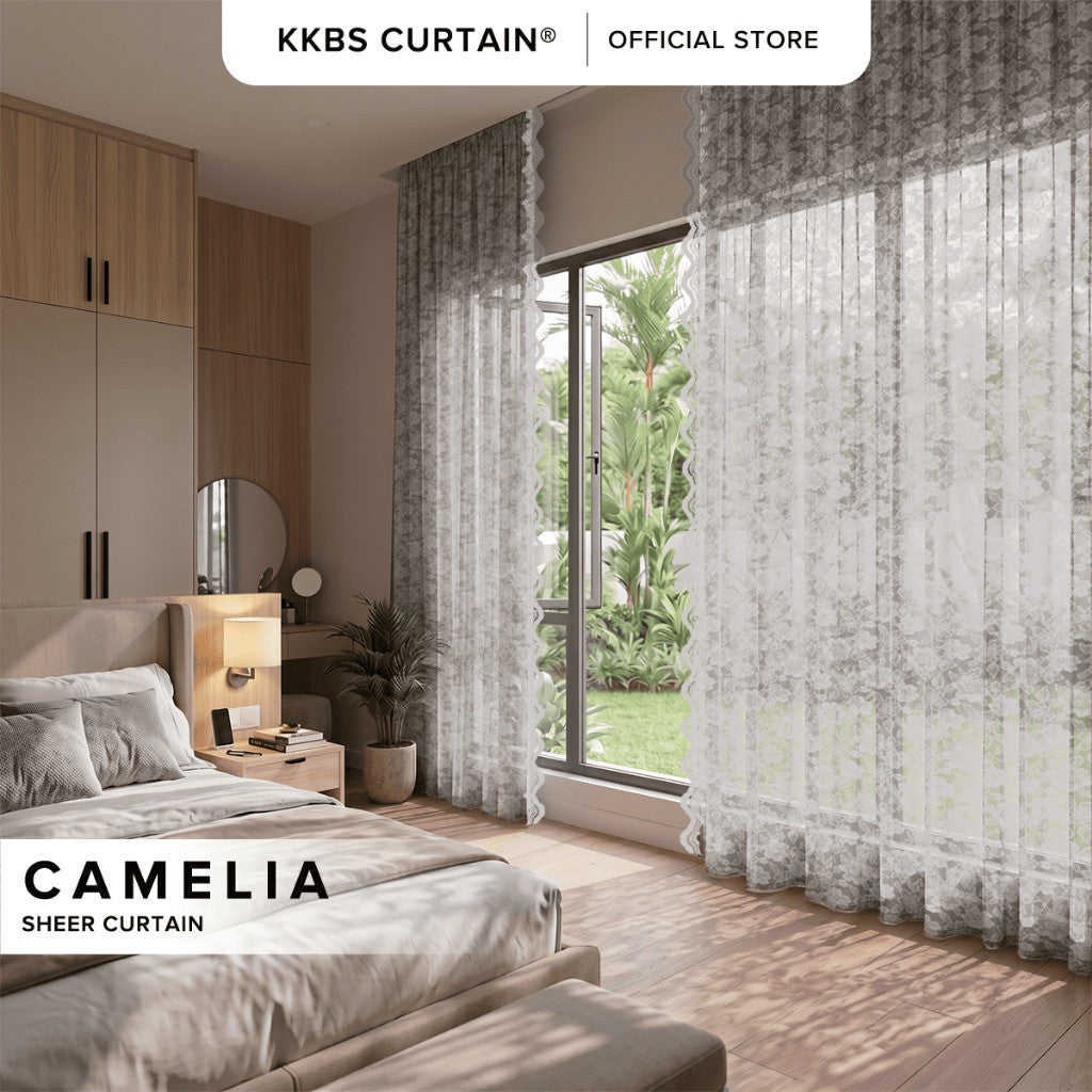 Camelia Lace Sheer Curtain Ready Made