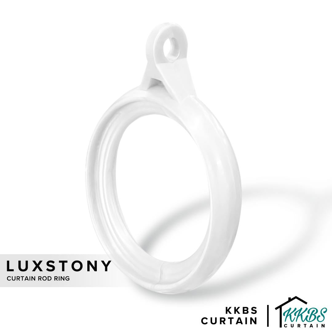 Luxstony Curtain Rod Ring Porcelain White