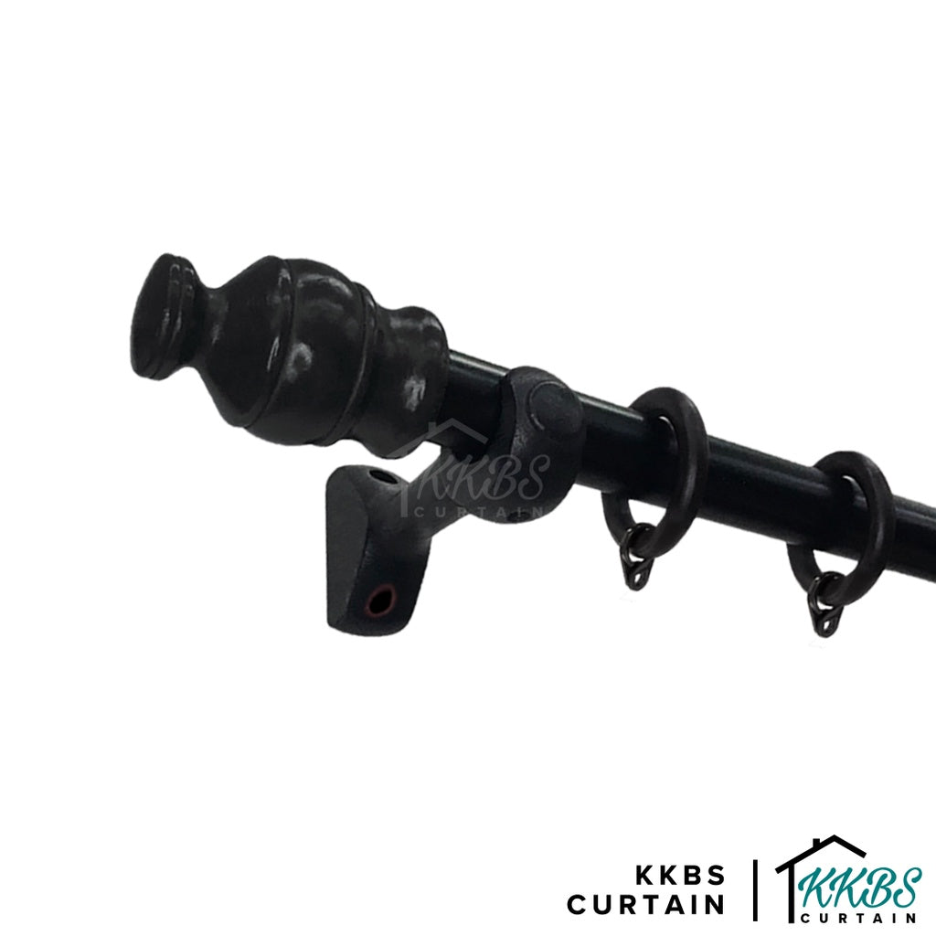 Cassedy Wooden Curtain Rod Ring Ebony Black Colour