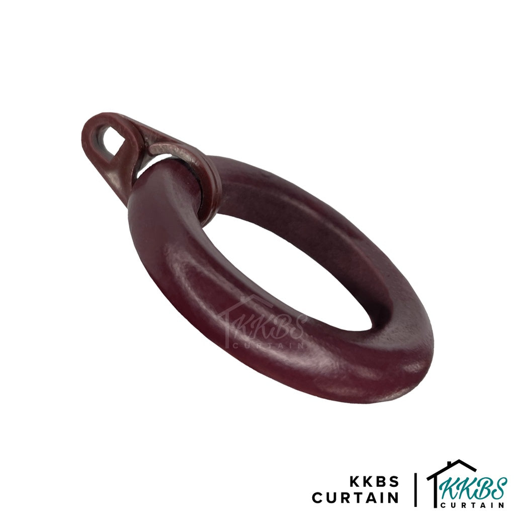 Cassedy Wooden Curtain Rod Ring Dark Merlot Colour