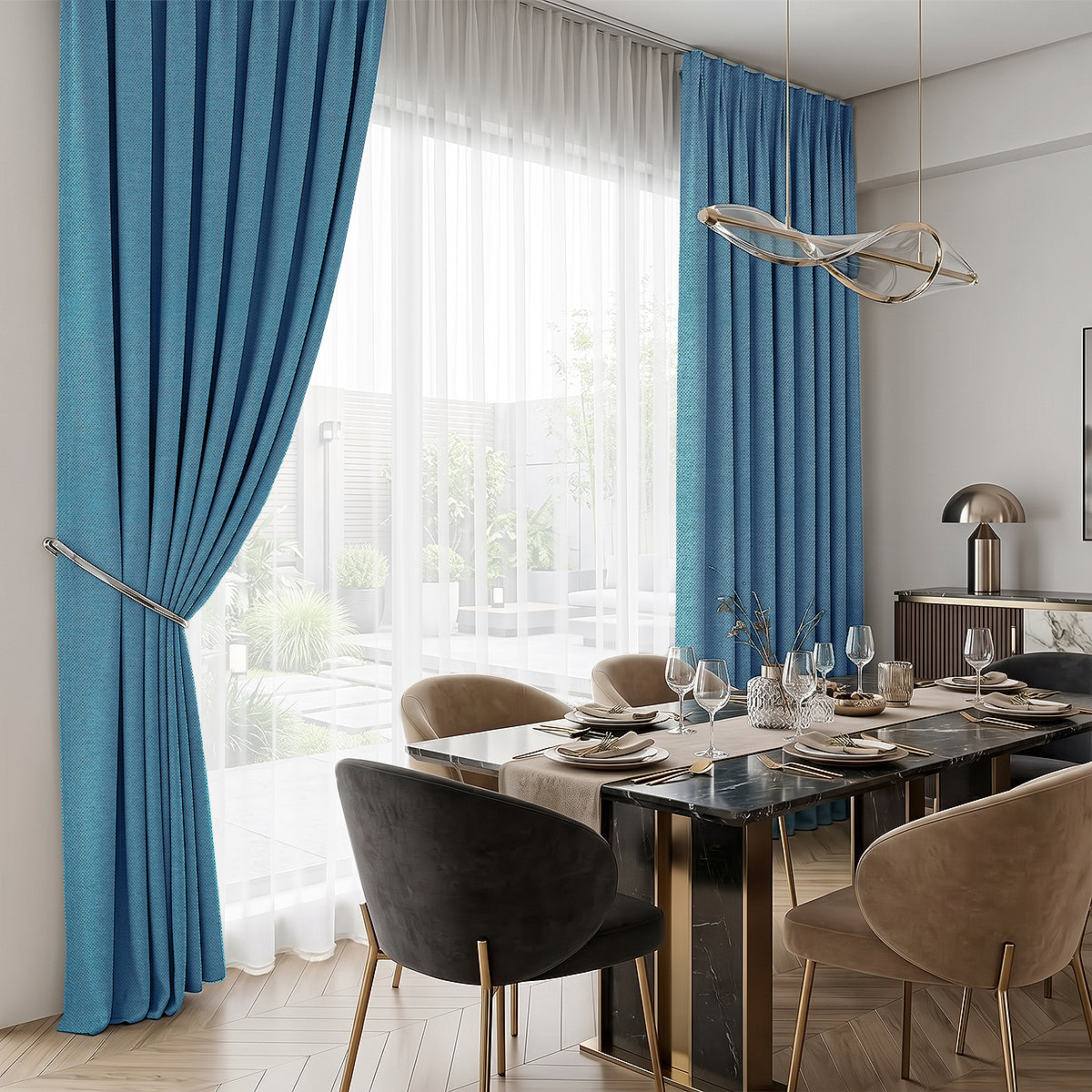 Mirelli 95%-99% + Blackout Ready Made Curtain Hook &amp; Eyelet - Standard Width